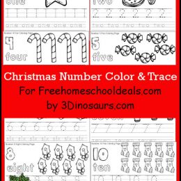 FREE CHRISTMAS NUMBER COLOR AND TRACE PACK (Instant Download)