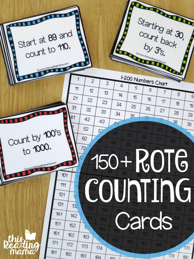 FREE Rote Counting Cards