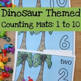 FREE Dinosaur Counting Mats