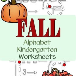 FREE Fall Alphabet Kindergarten Worksheets