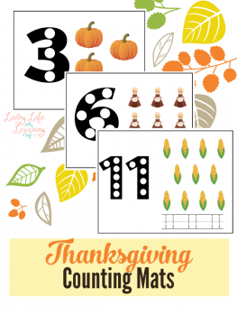 FREE Thanksgiving Counting Mats