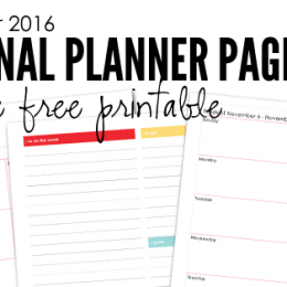 FREE Personal Planner Pages