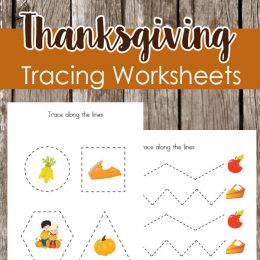 FREE Thanksgivings Tracing Worksheets