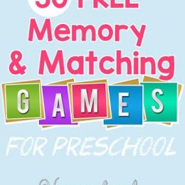 50 FREE Memory and Matching Games for Preschool