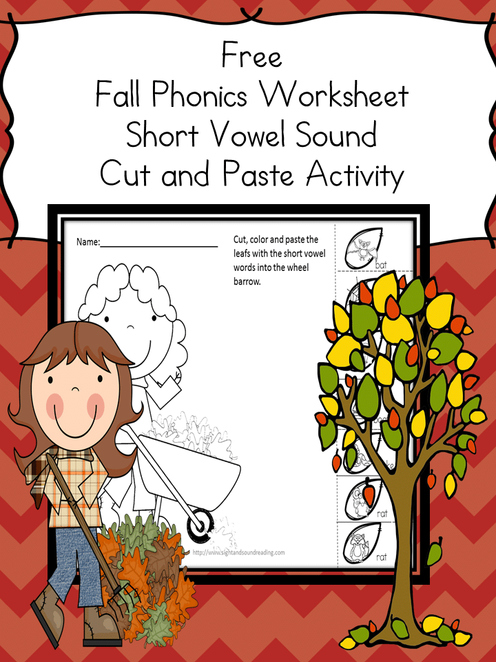 FREE Fall Cut and Paste Activity