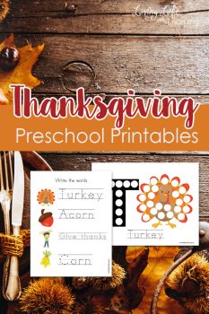 FREE Thanksgiving Preschool Printables