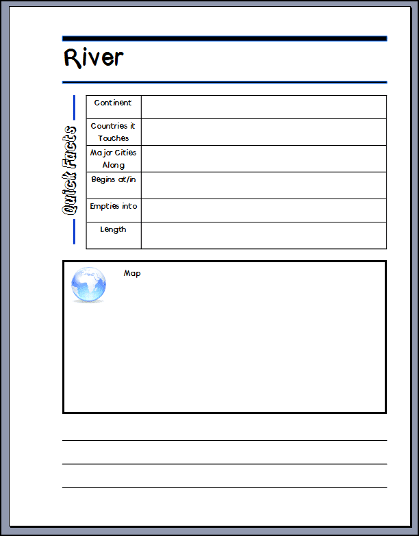 FREE River Notebooking Pages