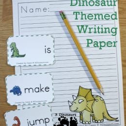 FREE Dinosaur Themed Writing Paper