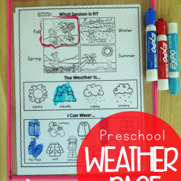 FREE Preschool Weather Page