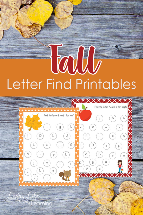 FREE Fall Letter Find Printables