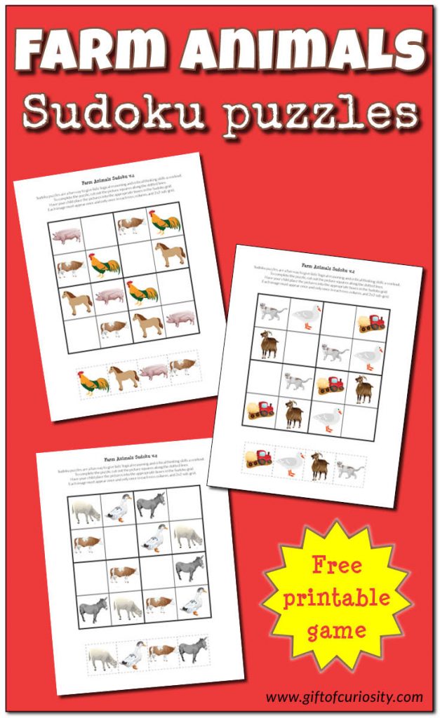 FREE Farm Animals Sudoku Pack