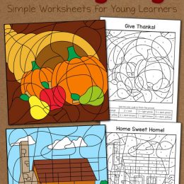 Free Thanksgiving Color By Number Worksheets
