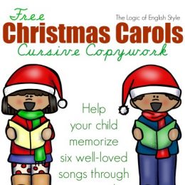 Free Christmas Carol Cursive Copywork