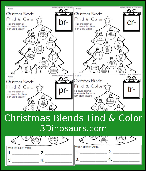 Free Christmas Blends Find & Color Printables