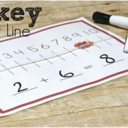 Free Turkey Number Line Activity