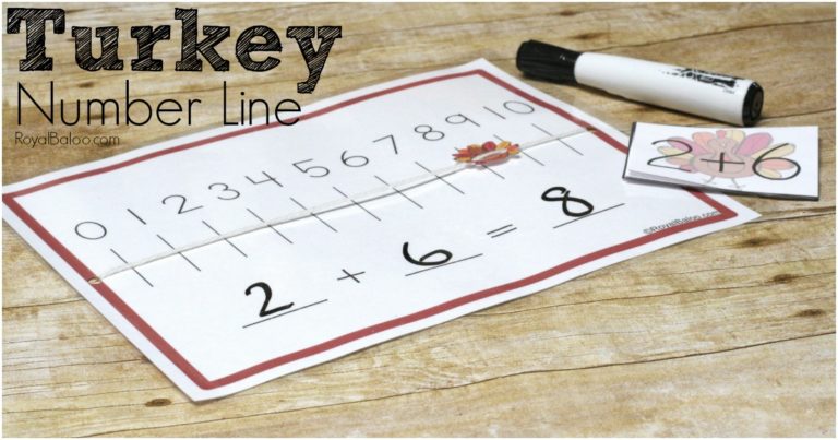 Free Turkey Number Line Activity