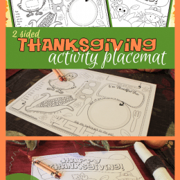 Free Thanksgiving Activity Placemat for Kids