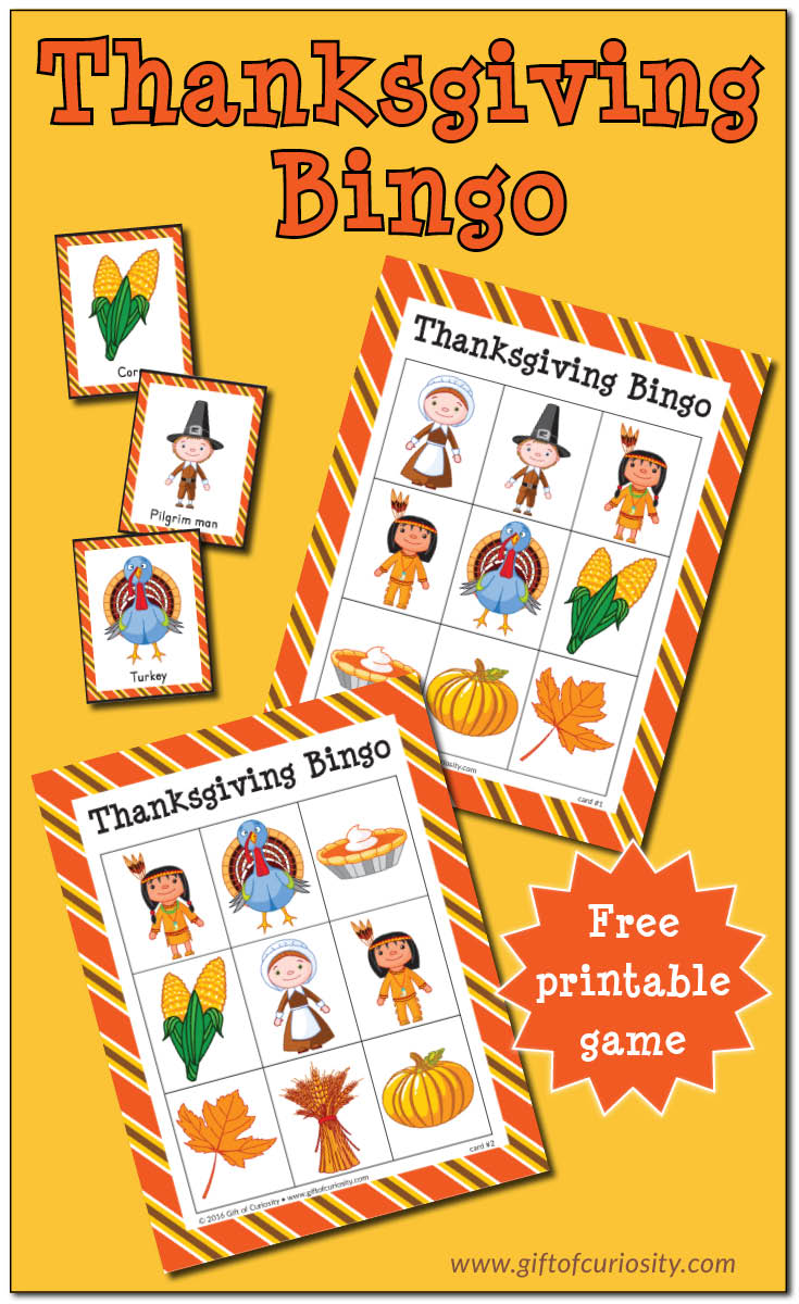 Free Thanksgiving BINGO Game