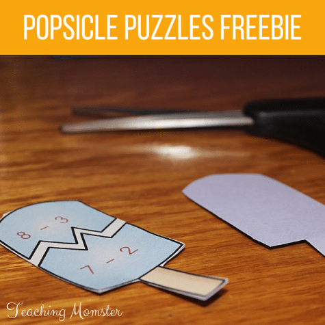 Free Addition & Subtraction Popsicle Puzzles