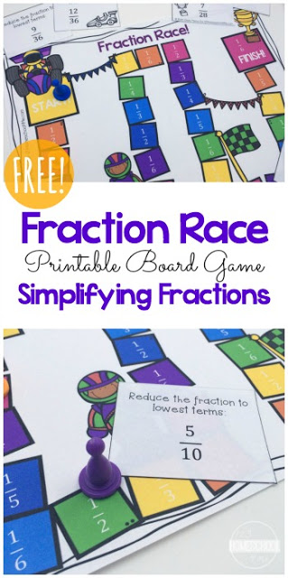 Free Fraction Board Game