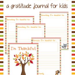 Free Fall Gratitude Journal for Kids