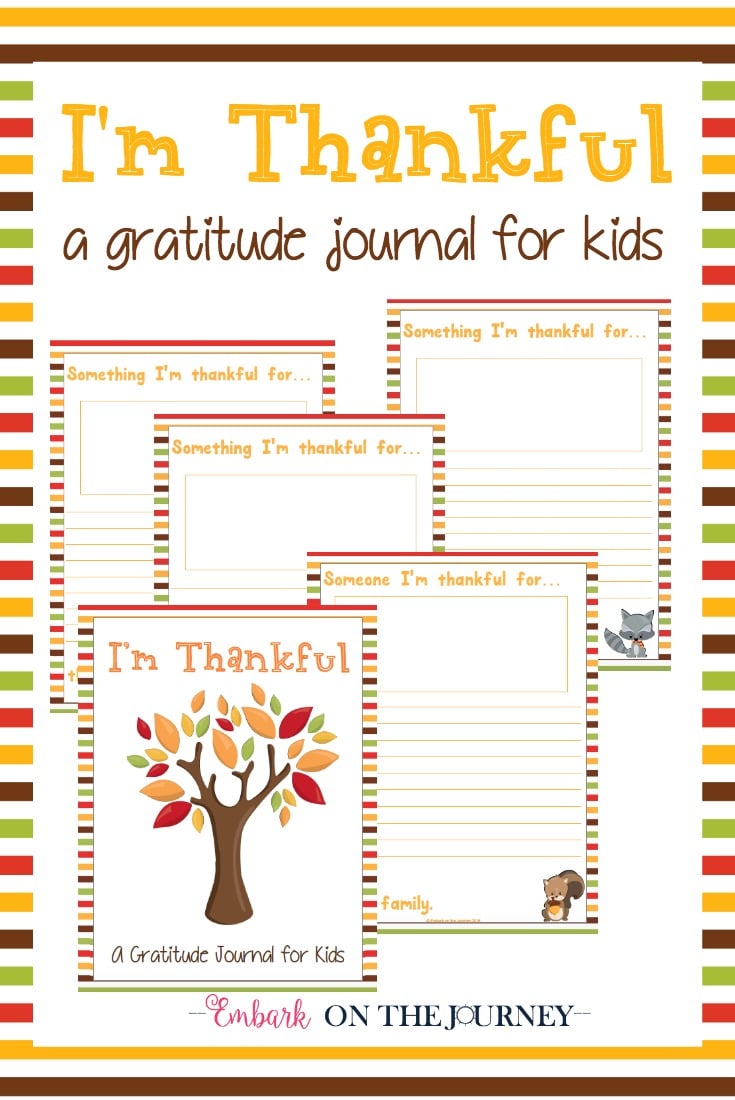 Free Fall Gratitude Journal for Kids