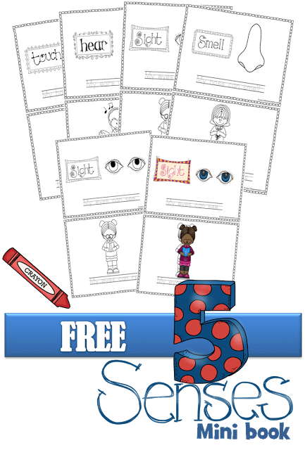 Free Five Sense Mini Book