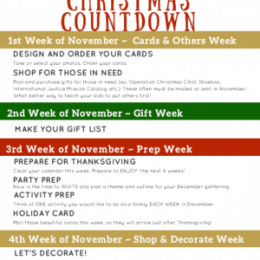 Free Christmas Countdown Planner