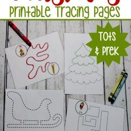 Free Preschool Christmas Tracing Pages