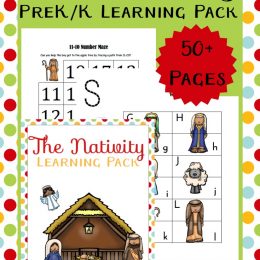 Free Nativity Learning Pack for PreK-K (50 Pages!)