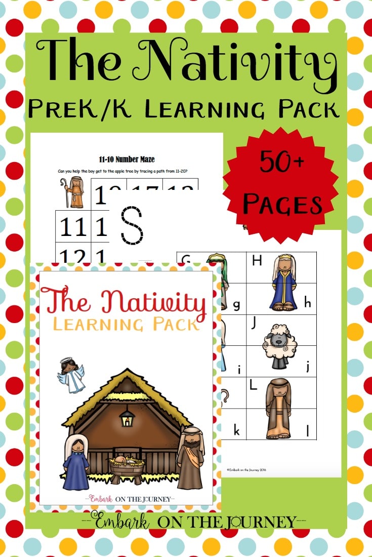 Free Nativity Learning Pack for PreK-K (50 Pages!)