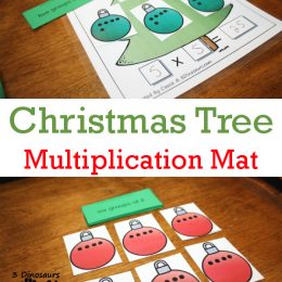 Free Christmas Tree Hands-On Multiplication Mat