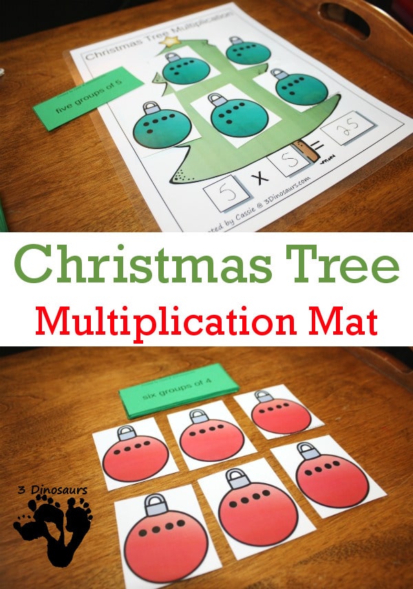 Free Christmas Tree Hands-On Multiplication Mat