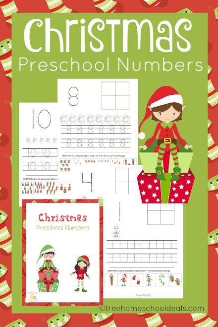 FREE CHRISTMAS NUMBERS WORKSHEETS (Instant Download)