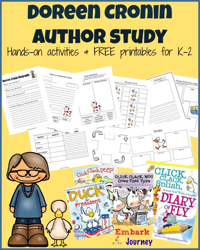 Free Doreen Cronin Author Study w/ Printables