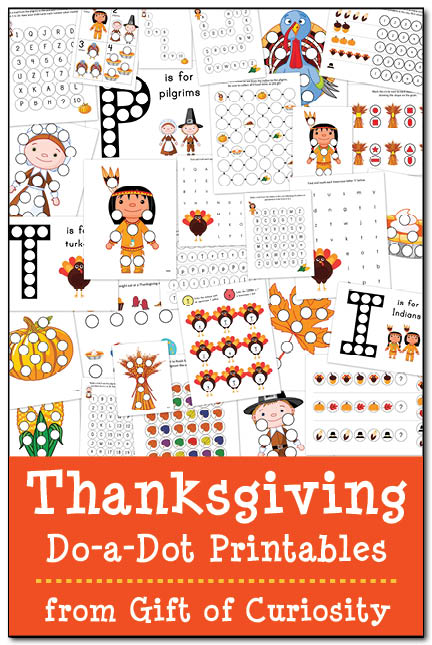 Free Thanksgiving Do-a-Dot Printable Pack