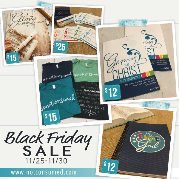 Early Bird Black Friday Sale at Not Consumed - BIG SAVINGS!