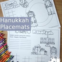 Free Hanukkah Placemats