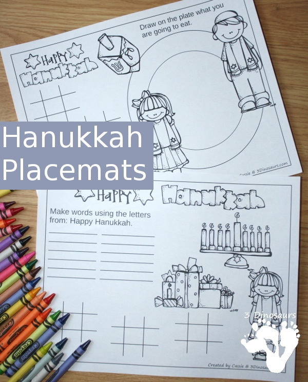 Free Hanukkah Placemats