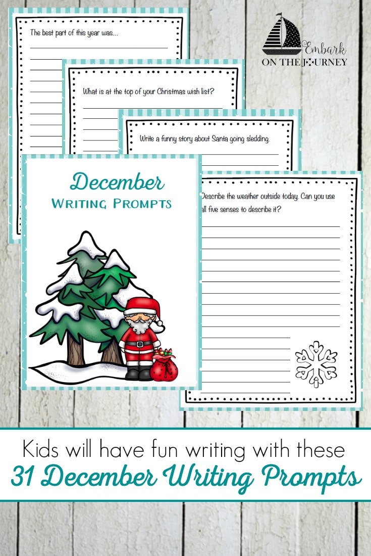 Free December Writing Prompts