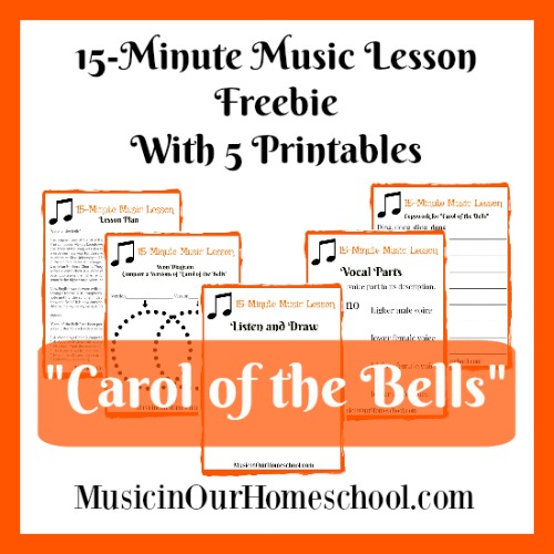 Free Carol of the Bells Music Lesson w/ Printables