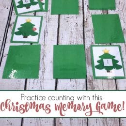 Free Christmas Counting Memory Game