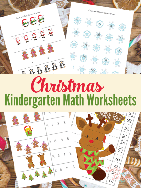 Free Christmas Themed Kindergarten Math Worksheets