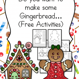 Free Gingerbread Man Cutting Activity