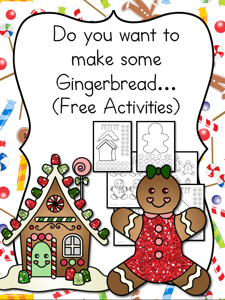 Free Gingerbread Man Cutting Activity