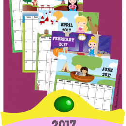 Free 2017 Princess Calendar