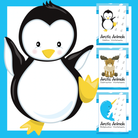 Free Arctic Animal Math Bundle