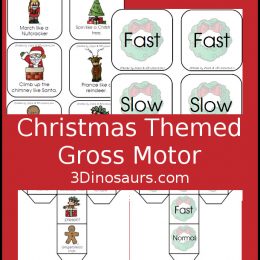 Free Christmas Themed Gross Motor Dice Game