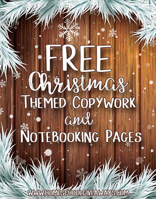 FREE Christmas Themed Copywork and Notebooking Pages