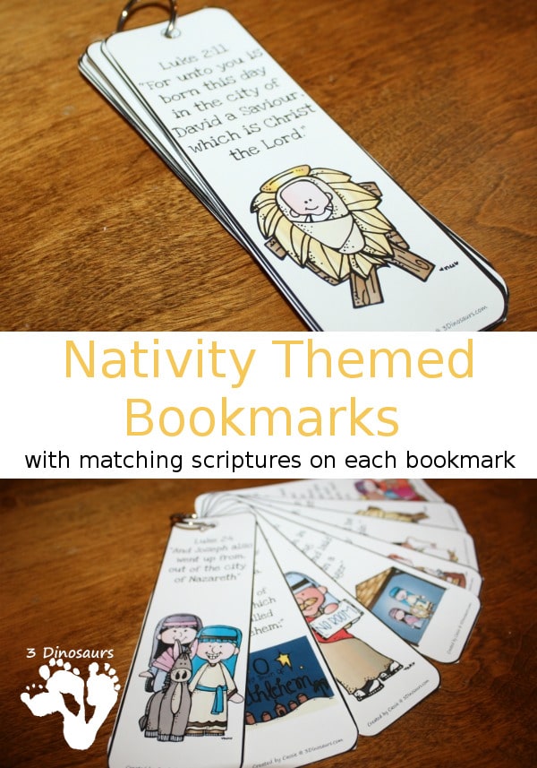 Free Nativity Themed Bookmarks with Scriptures